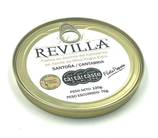 Filets d'anchois à l'huile d'olive - M.A. Revilla - enboite.ch