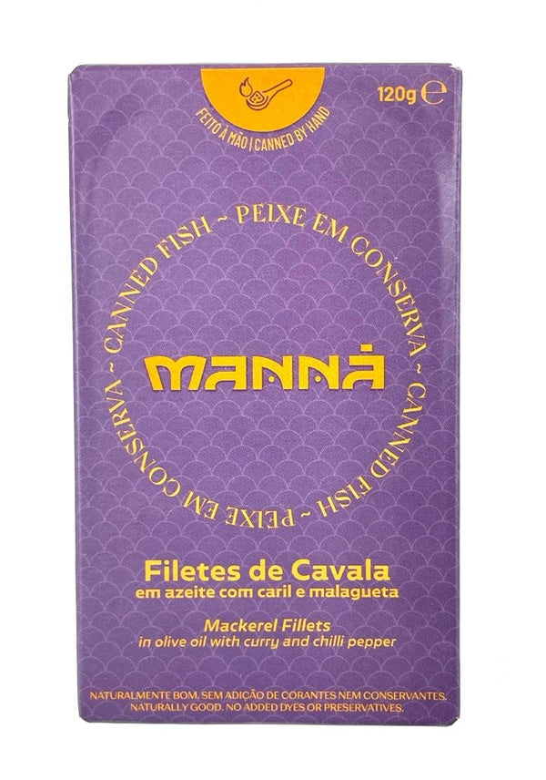 Filets de maquereau à l'huile d'olive avec curry et piment - Manná - enboite.ch