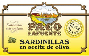 Petites sardines à l'huile d'olive - Paco Lafuente - enboite.ch