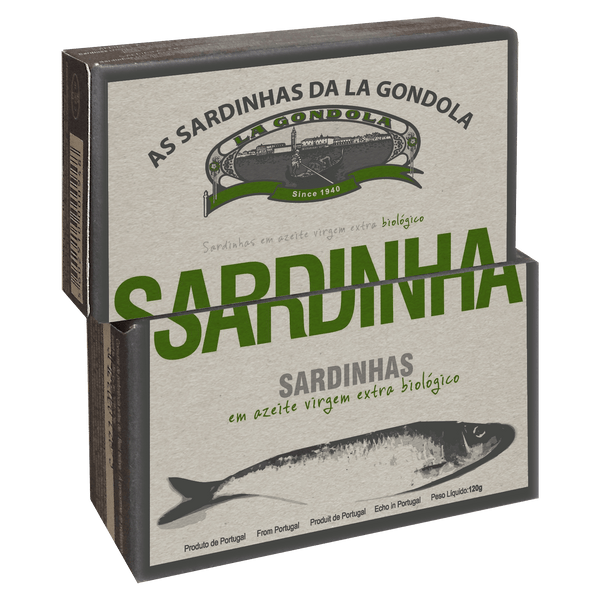 Sardines à l'huile d'olive extra vierge bio - La Gondola - enboite.ch