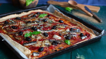 Tarte aux anchois et aux poivrons - enboite.ch