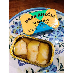 Cachaço de morue à l'huile d'olive bio extra vierge - Papa Anzóis - enboite.ch