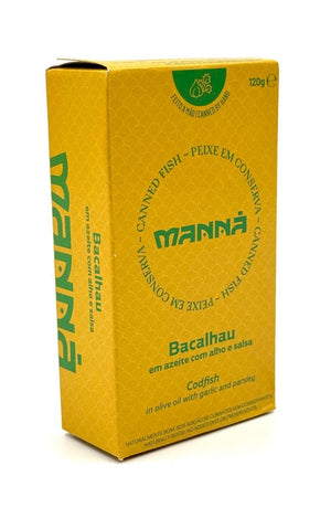 Morue à l'huile d'olive, ail et persil - Manná - enboite.ch