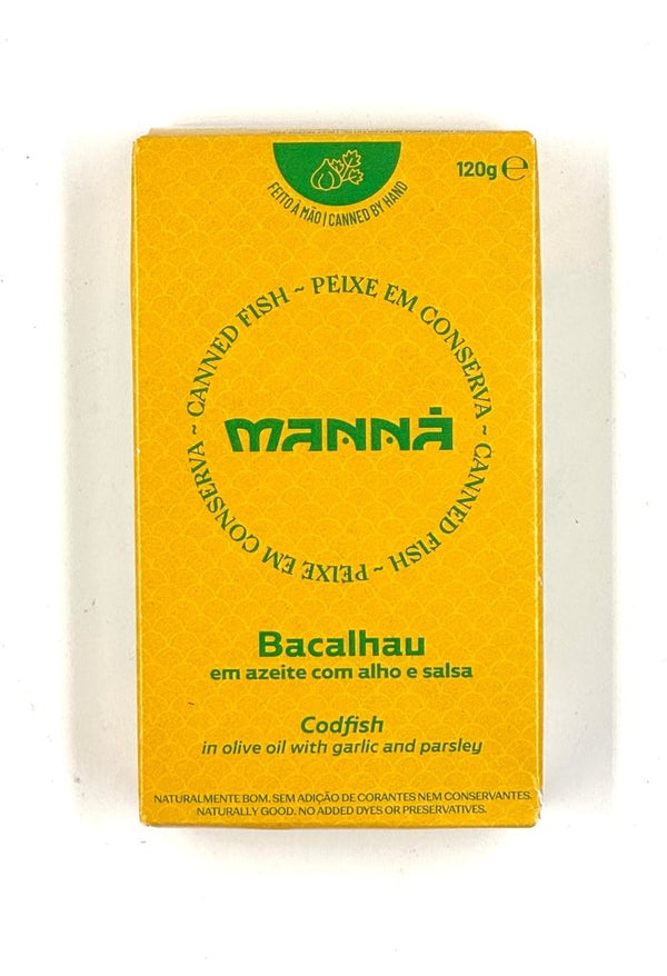Morue à l'huile d'olive, ail et persil - Manná - enboite.ch