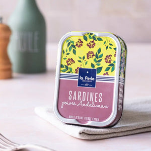 Sardines à l'huile d'olive et poivre Andaliman - La Perle des dieux - enboite.ch
