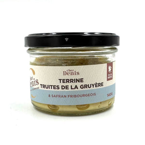 Terrine de truites de la Gruyère à la crème double et safran fribourgeois - Chez Denis - enboite.ch