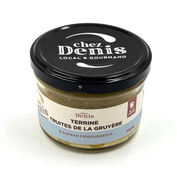 Terrine de truites de la Gruyère à la crème double et safran fribourgeois - Chez Denis - enboite.ch