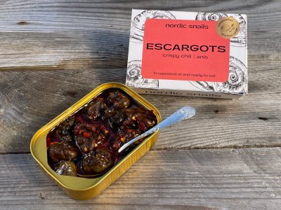Escargots en sauce pimentée et anis - Danske Frilandssnegle - enboite.ch