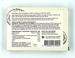 Escargots en sauce pimentée et anis - Danske Frilandssnegle - enboite.ch