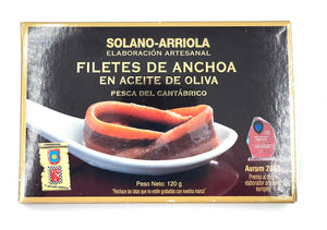 Filets d'anchois de Cantabrie à l'huile d'olive - Solano-Arriola - enboite.ch