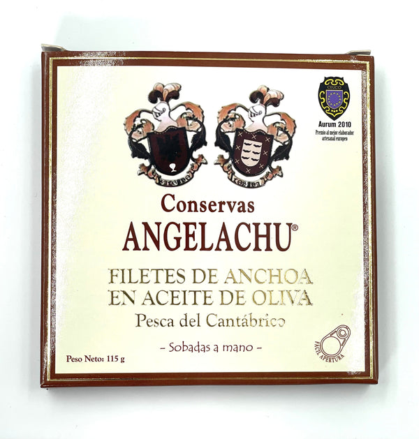 Filets d'anchois de Cantabrie à l'huile d'olive - Angelachu - enboite.ch