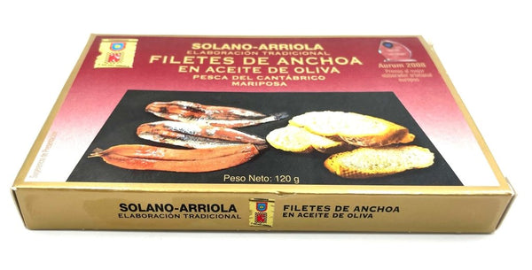 Filets d'anchois de Cantabrie en papillon - Solano-Arriola - enboite.ch