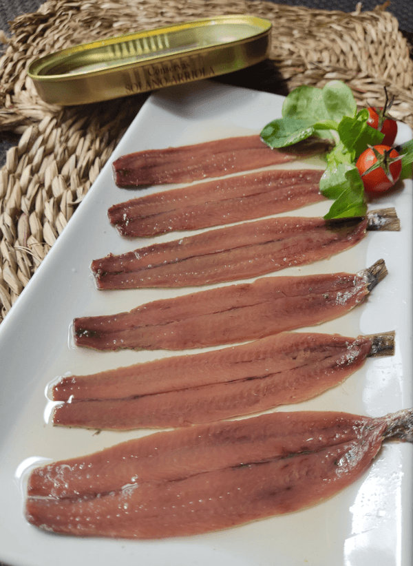 Filets d'anchois de Cantabrie en papillon - Solano-Arriola - enboite.ch