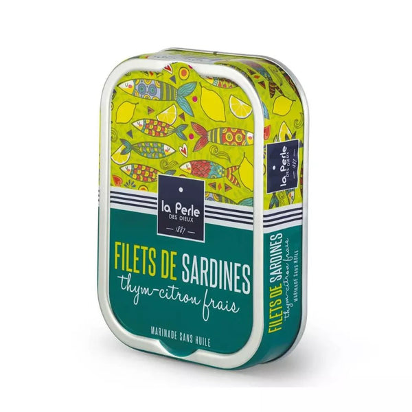 Filets de sardines sans huile au thym et au citron frais - La Perle des dieux - enboite.ch