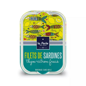 Filets de sardines sans huile au thym et au citron frais - La Perle des dieux - enboite.ch