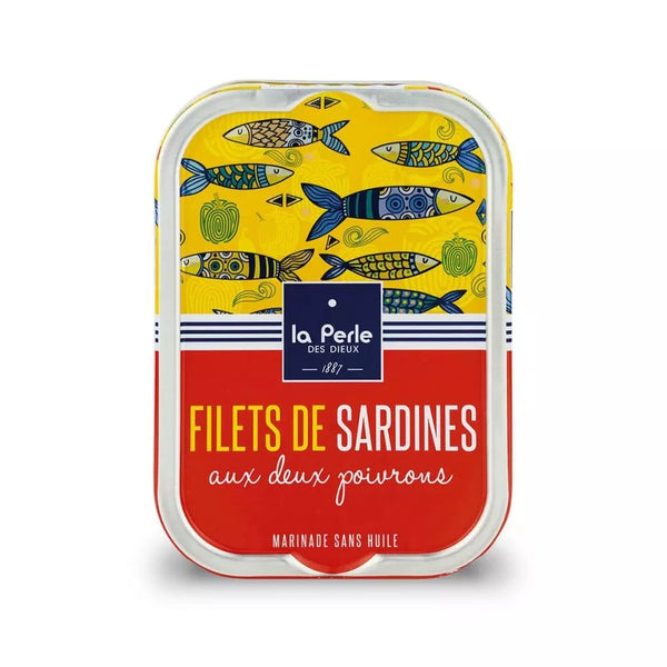 Filets de sardines sans huile aux deux poivrons - La Perle des dieux - enboite.ch