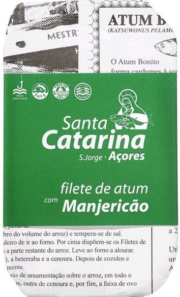 Filets de thon à l'huile d'olive et basilic - Santa Catarina - enboite.ch