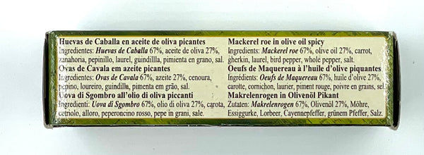 Œufs de maquereau à l'huile d'olive piquant