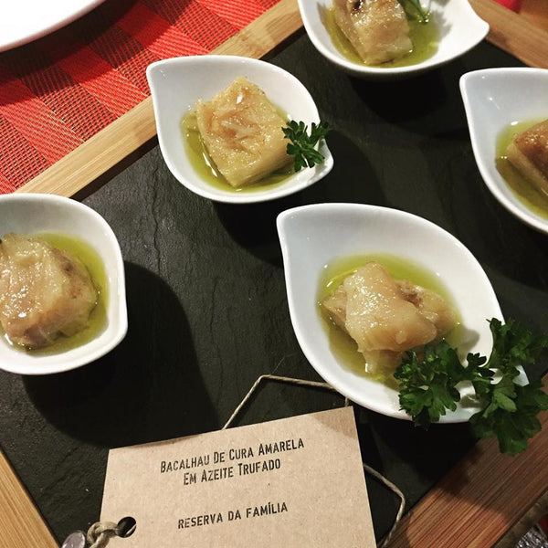 Morue à l’huile d’olive truffée - Nero - enboite.ch