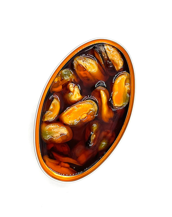 Moules en sauce escabèche - Paco Lafuente - enboite.ch
