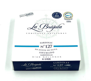 Petites sardines "do Xeito" fumées à l'huile d'olive - La Brújula - enboite.ch