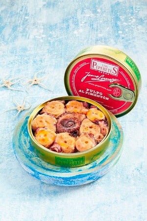 Poulpe à l'huile d'olive et paprika - Los Peperetes - enboite.ch