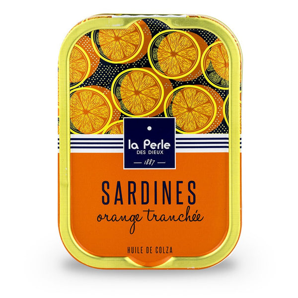 Sardines à l'huile de colza et à l'orange - La Perle des dieux - enboite.ch