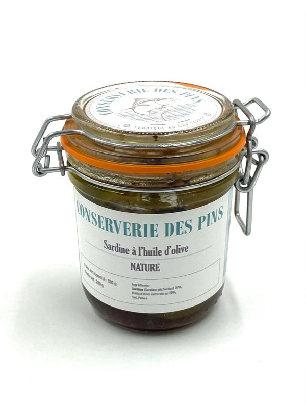 Sardines à l'huile d'olive - Conserverie des Pins - enboite.ch
