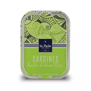 Sardines à l'huile d'olive bio vierge extra - La Perle des dieux - enboite.ch