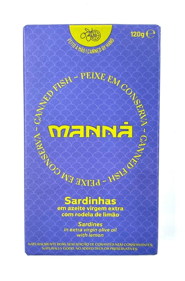 Sardines à l'huile d'olive extra vierge et citron - Manná - enboite.ch