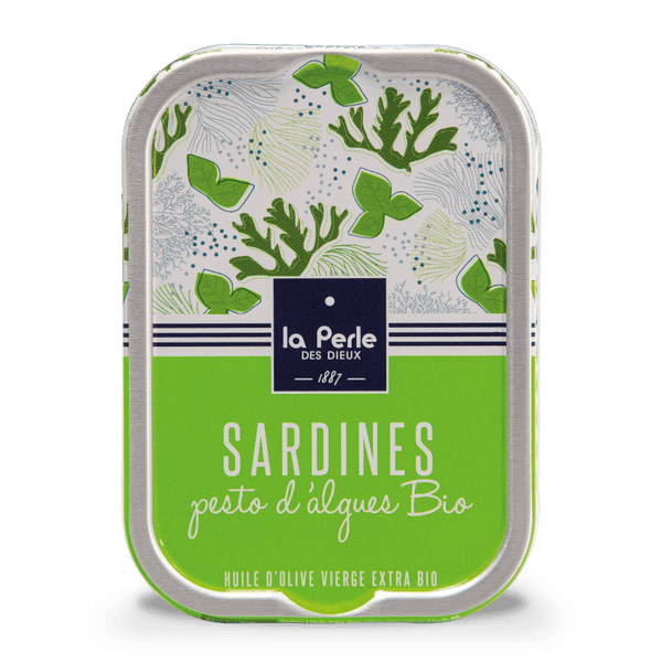 Sardines au pesto d'algues bio - La Perle des dieux - enboite.ch