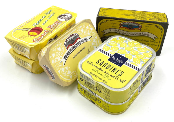 Sardines et filets de thon à l'huile d'olive et citron - enboite.ch - enboite.ch