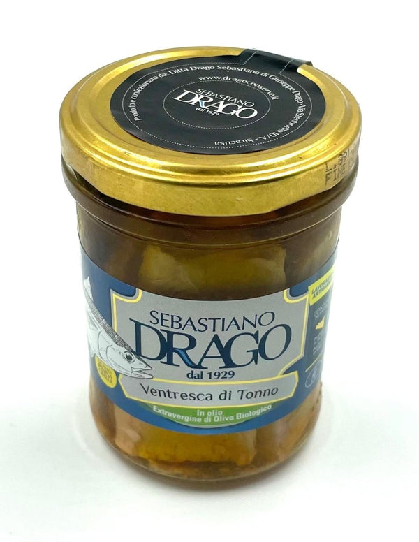 Ventrèche de thon à l'huile d'olive extra vierge bio - Sebastiano Drago - enboite.ch